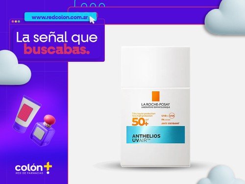 PROTECTOR SOLAR ANTHELIOS UV AIR 50+ 40ml + LA ROCHE POSAY