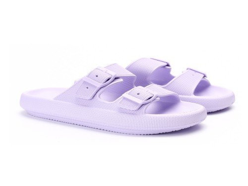 Sandalia Doble Tira de Goma Niñas Lila Blush Unisex Livianas Atomik