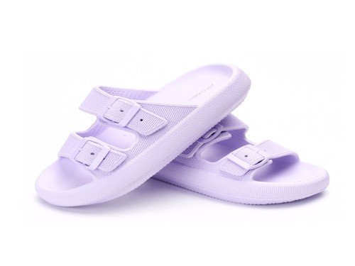 Sandalia Doble Tira de Goma Niñas Lila Blush Unisex Livianas Atomik