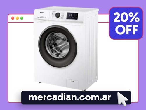 Lavarropas Automático 6.5 Kg Hisense WFMB6510WU Frontal