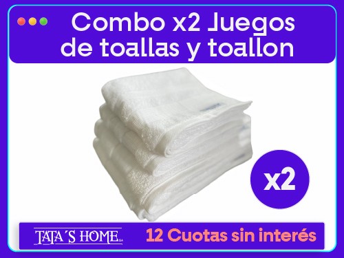 Juego de Toalla y Toallón Arcoiris x 2