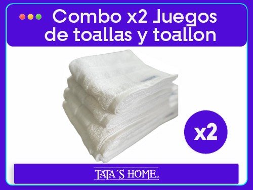 Juego de Toalla y Toallón Arcoiris x 2