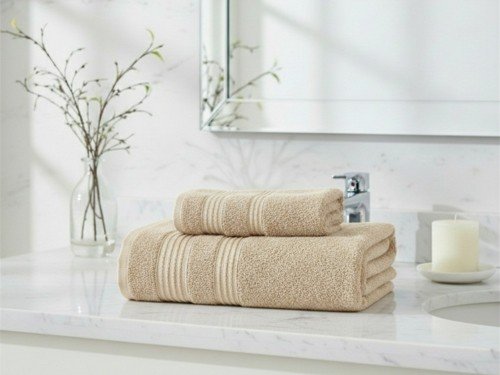 Juego de Toalla y Toallón Natural Palermo