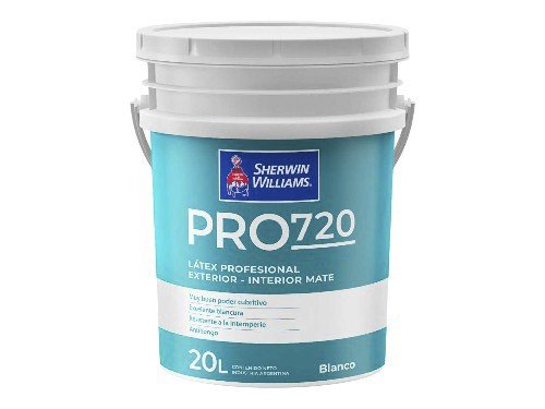 Látex Interior / Exterior Pro 720 Mate Blanco 20 Litros