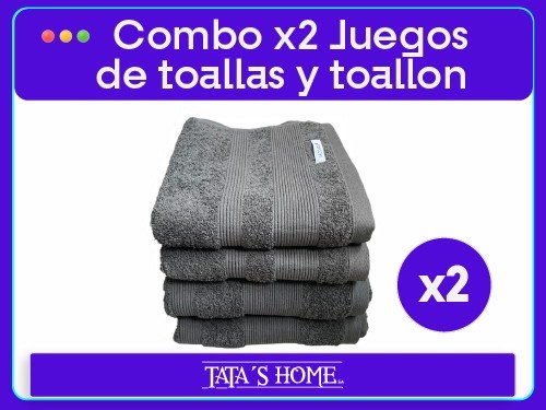 Combo 2 Juegos de toalla y toallon