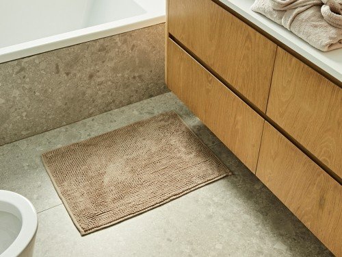 Alfombra Chenille Mat Beige 50 x 70 Cms.