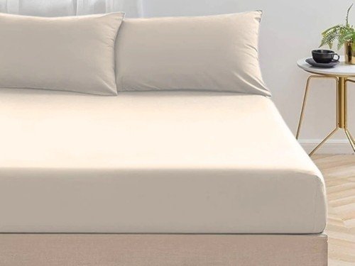 Sábana Ajustable Golden 2 1/2 Plazas Natural Cotton Touch 200 Hilos