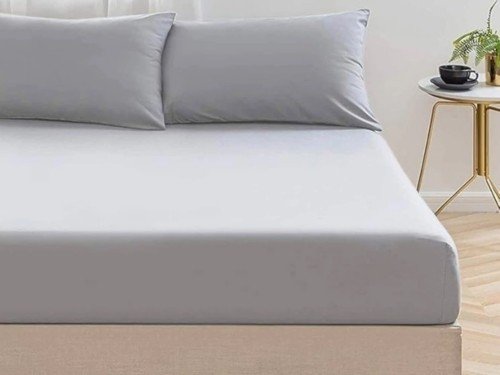 Sábana Ajustable Golden Twin Gris Claro Cotton Touch 200 Hilos