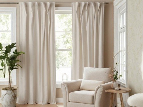 Cortina de Tusor Rustic Crudo