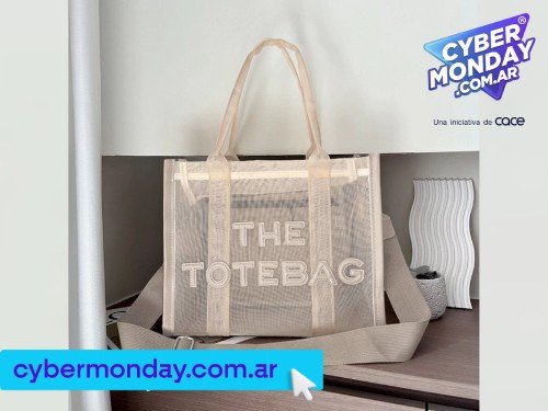 Cartera Mujer Bolso Tote bag Nylon Transparente Miami Playa