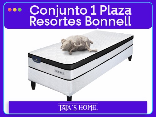 Sommier y Colchon 1 Plaza Serta Vernon 80x190