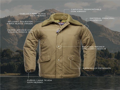 Campera Saco Lapón P Cacique De Gabardina Abrigo Calidad Premium