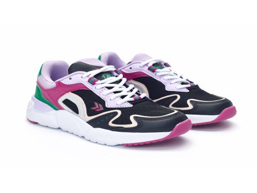 Zapatillas Urbanas Real Renew  de Nena Negro Con Cordones Atomik