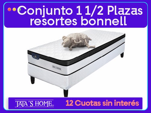 Sommier y Colchon 1 1/2 Plaza Serta 100x190x24