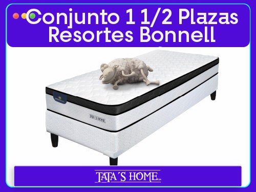 Sommier y Colchon 1 1/2 Plaza Serta 100x190x24