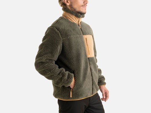 Campera Polar Sherpa Nexxt Hombre - Military Green