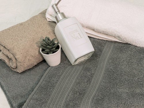 Juego de Toalla y Toallón Blanco Palermo