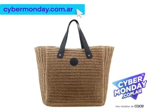Cartera Mujer Bolso Playero Calado Amayra Espacioso Moda