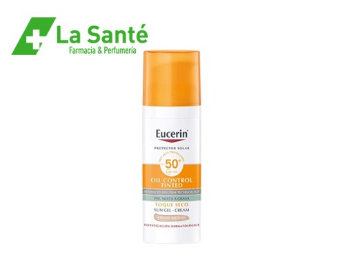 Protector Solar Eucerin Fps50 Sun Facial Toque Seco Tono Medio 50ml