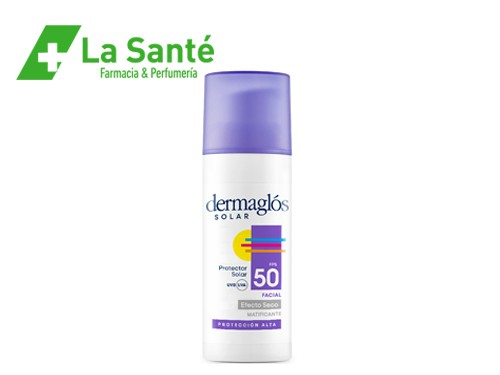 Protector Solar Facial Dermaglos FPS 50 Sin Color Matificante 50g