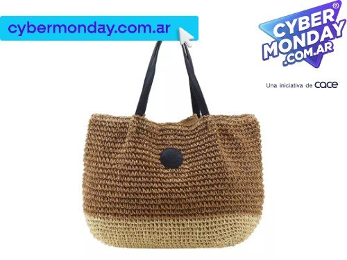 Cartera Mujer Bolso Amayra Tejido Bicolor Resistente Verano