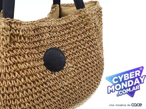 Cartera Mujer Bolso Amayra Tejido Bicolor Resistente Verano