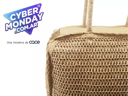 Cartera Mujer Bolso Tote Bag Amayra Calado Rigido Playa Moda