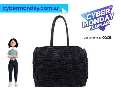 Cartera Mujer Bolso Tote Bag Amayra Calado Rigido Playa Moda