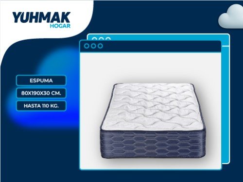 COLCHON SUAVESTAR ROCKSTAR ESPUMA 80X190X30 JACKARD - 11131340190080