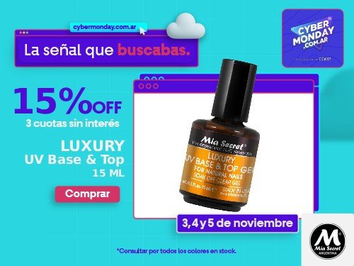 Luxury  Base y Top Gel 15 ml! Acabados Espectaculares.