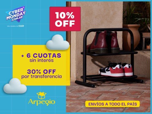 Zapatero Organizador Mueble Botinero Individual 2 estantes - Arpegio