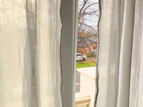 Cortina de Gasa de Tusor Off White