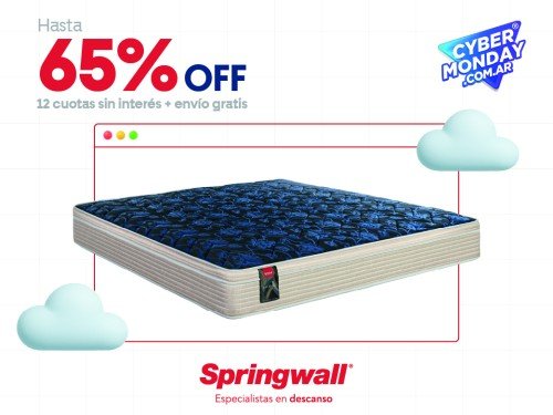 Colchon Resortes Springwall MCB 115 Euro Pillow 140x190 2 Plazas