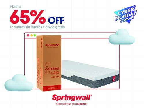 Colchon Espuma Springwall Nix Alta Densidad 080x190 1 Plaza