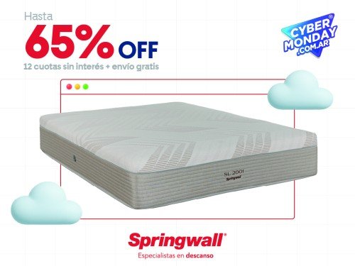 Colchon Resortes Springwall SL 2001 Antiestres 180x200 King