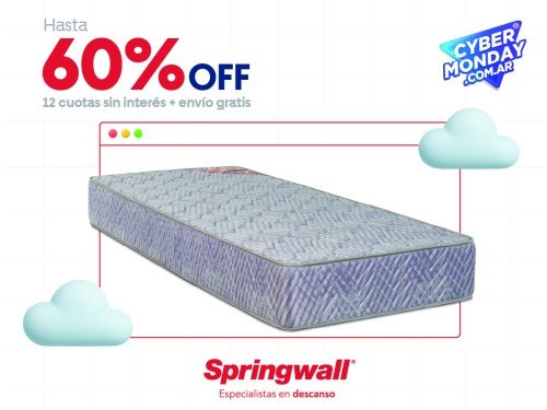 Colchon Espuma Soñador CARIBE TM 080x190 1 Plaza