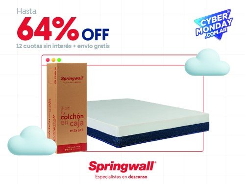 Colchón Espuma Springwall UPPER MAX 140x190 2 Plazas