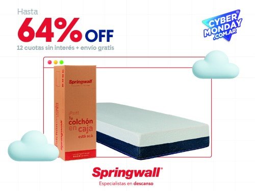 Colchón Resortes Springwall UPPER REST 080x190 1 Plaza