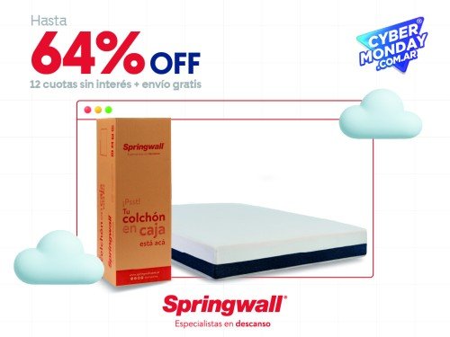 Colchón Resortes Springwall UPPER REST 140x190 2 Plazas