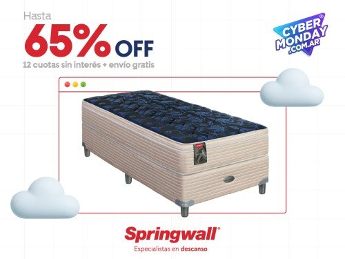 Sommier y Colchon Resortes Springwall MCB 115 080x190 1 Plaza