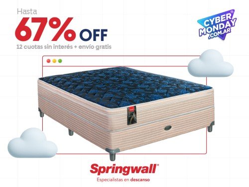 Sommier y Colchon Resortes Springwall MCB 115 140x190 2 Plazas