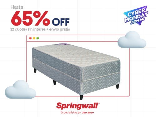 Sommier Y Colchon Soñador Bahamas 080x190 1 Plaza