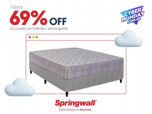 Sommier Y Colchon Soñador CARIBE 140x190 2 Plazas