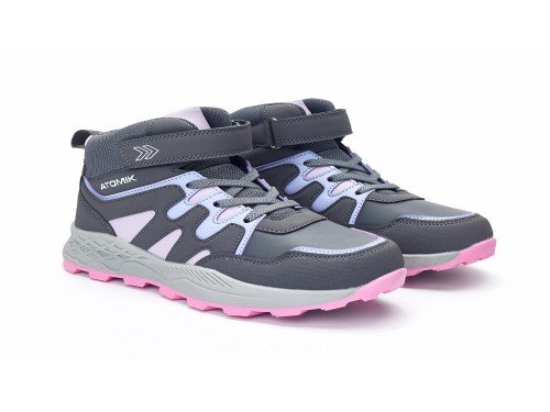 Zapatilla Botita Deportivas Niños Niñas Glacier Abrojo y Cordón Atomik