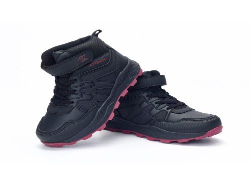 Zapatilla Botita Deportivas Niños Niñas Glacier Abrojo y Cordón Atomik