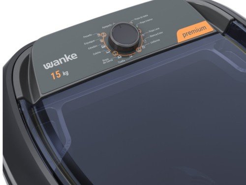 LAVARROPAS SEMIAUTOMÁTICO PREMIUM 15KG NEGRO - WANKE - LWBE150T3EARB