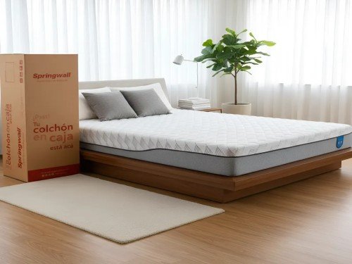 Colchon Espuma Springwall Nix V Alta Densidad Visco 140x190 2 Plazas