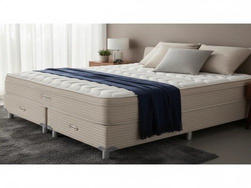 Sommier y Colchon Espuma Springwall Multix Alta Densidad 160x200 Queen