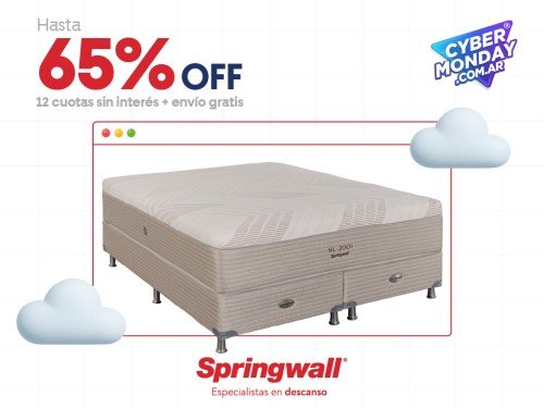 Sommier y Colchon Resortes Springwall SL 2001 180x200 King