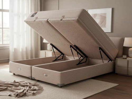 Sommier Baulera Roomy y Colchon Springwall MCB 115 200x200 King